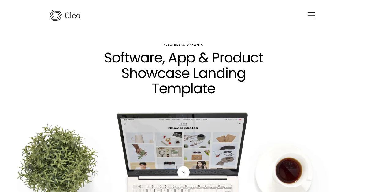 Screenshot of the Cleo theme homepage