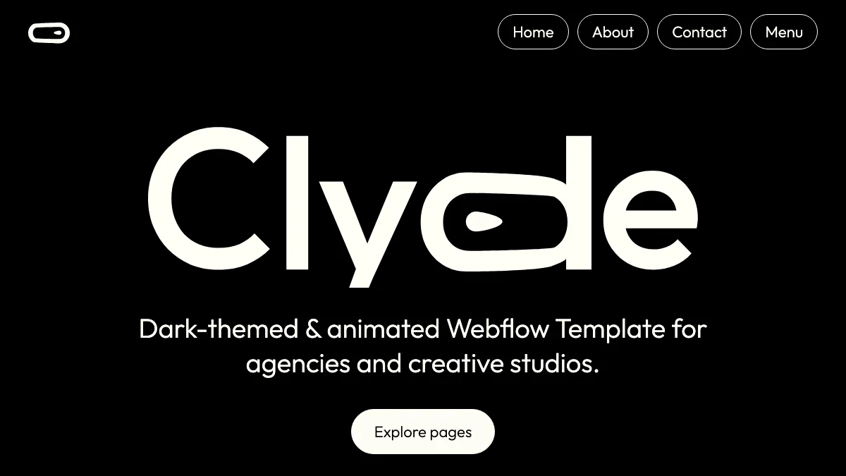 Screenshot of the Clyde theme homepage