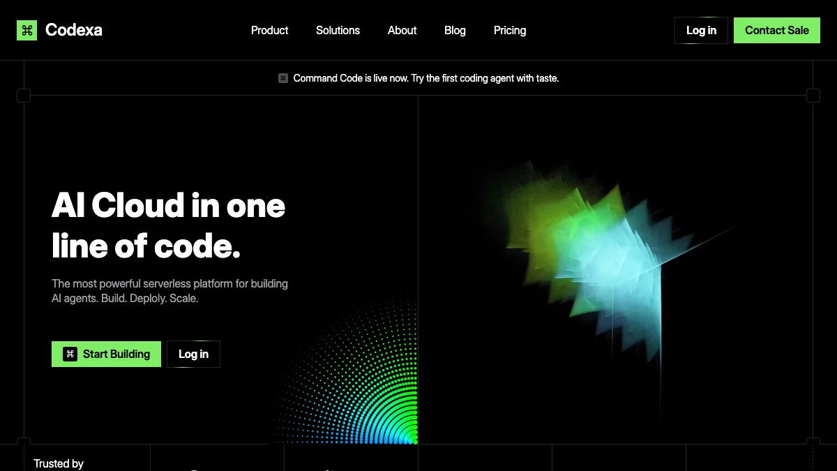 Screenshot of the Codexa theme homepage