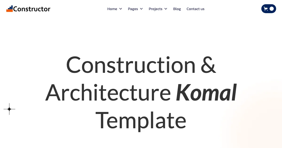 Screenshot of the Constructor theme homepage
