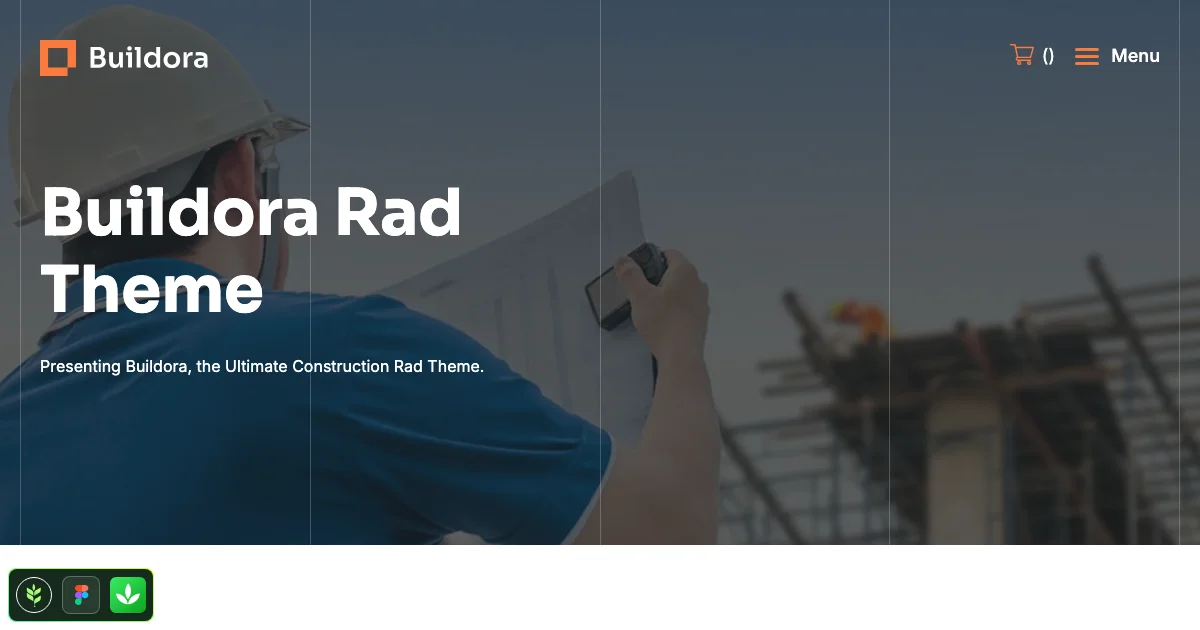 Screenshot of the Buildora theme homepage