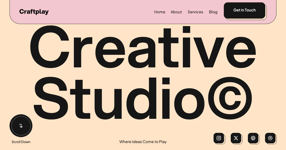 Screenshot of the Craftplay theme homepage