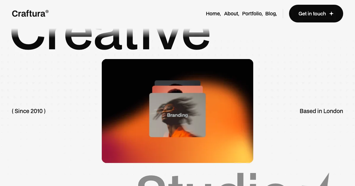 Screenshot of the Craftura theme homepage