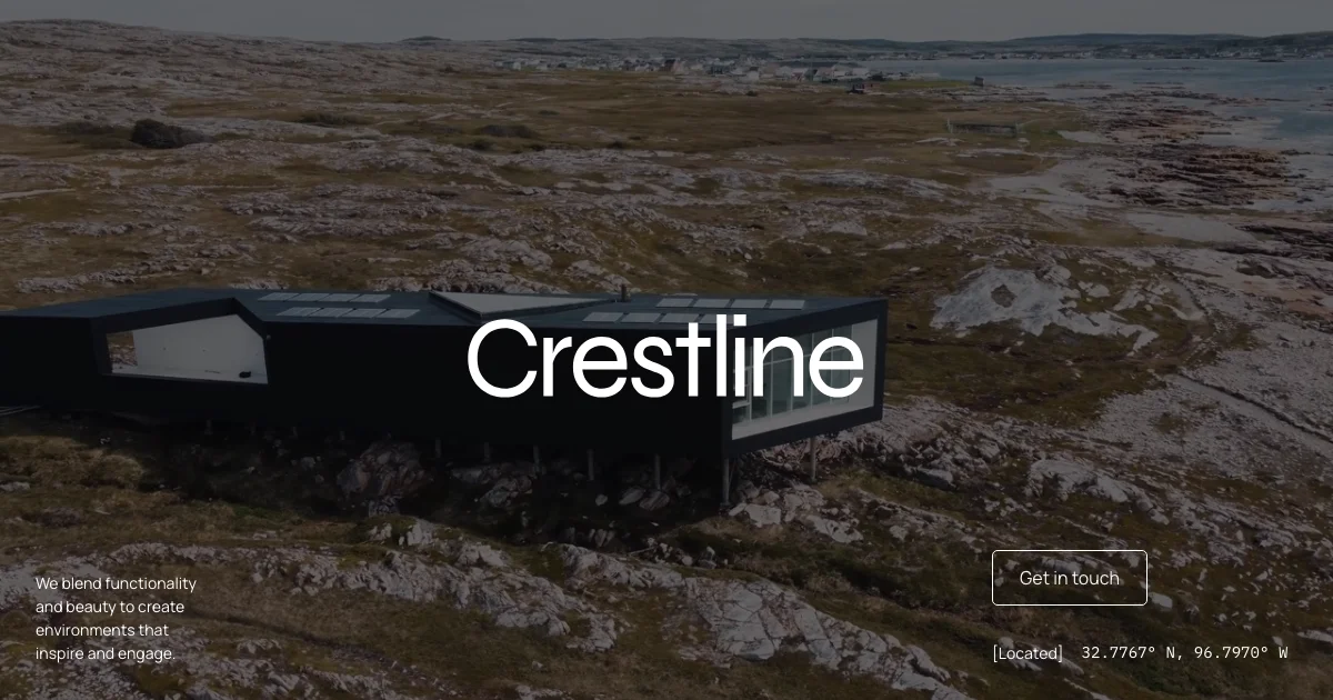 Screenshot of the Crestline theme homepage