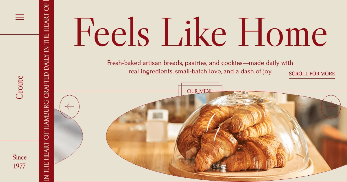Screenshot of the Croute theme homepage