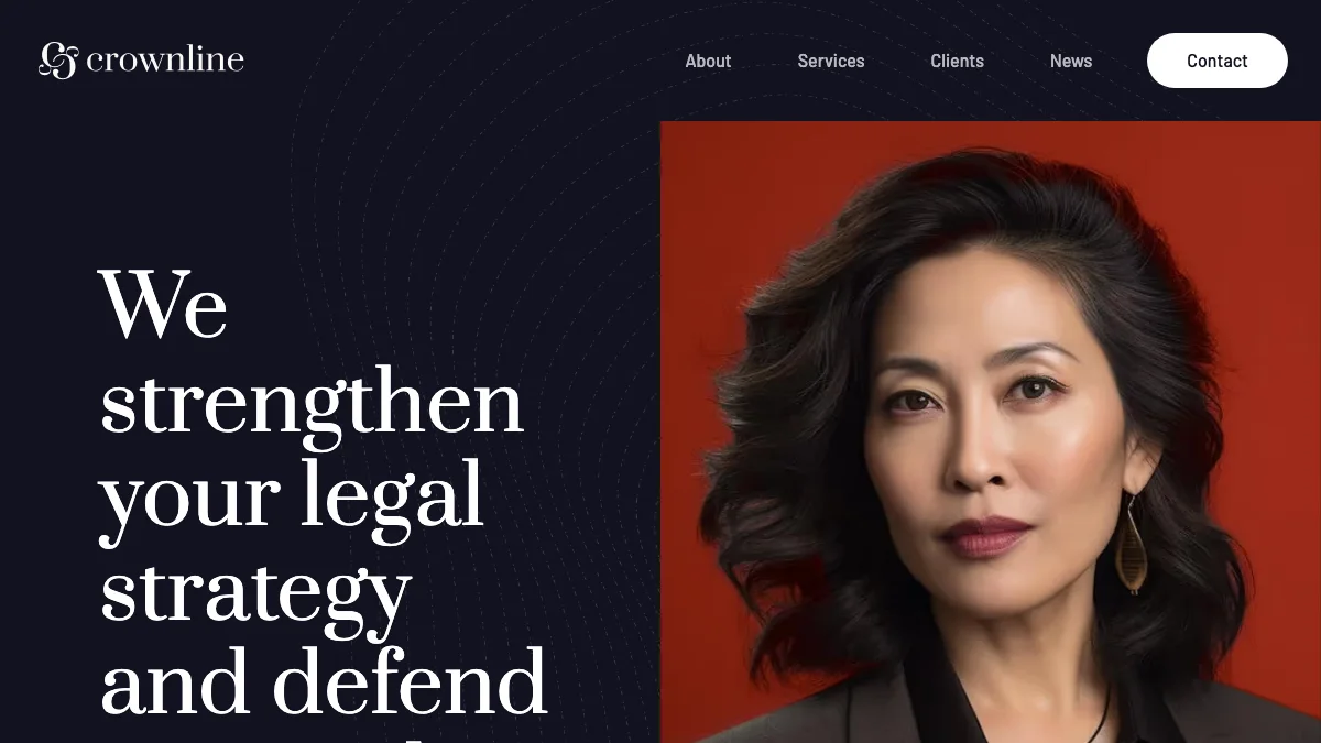 Screenshot of the Crownline theme homepage