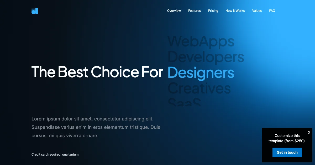 Screenshot of the Cyankent theme homepage