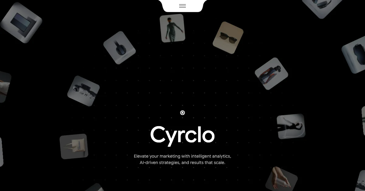 Screenshot of the Cyrclo theme homepage