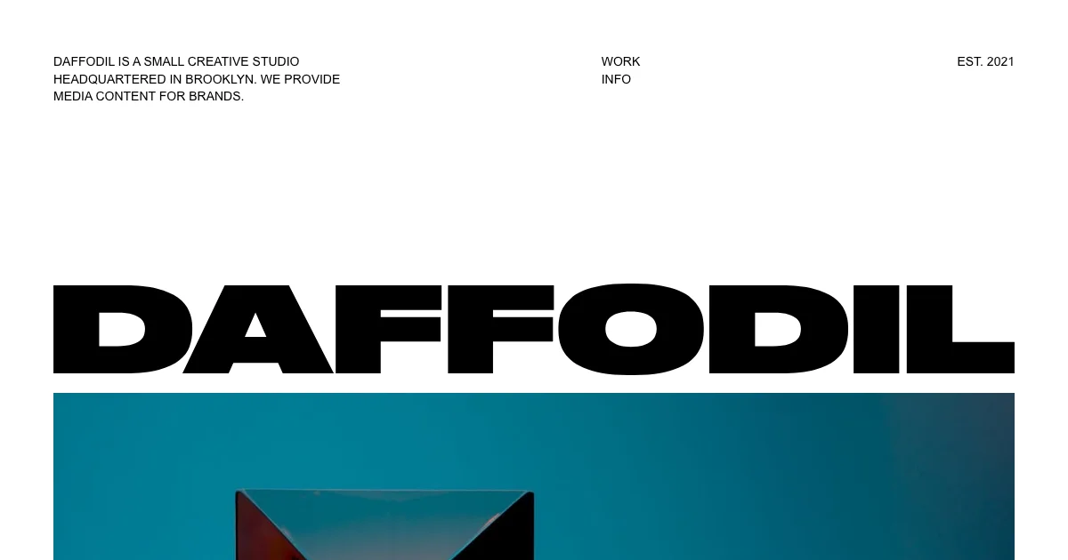 Screenshot of the Daffodil theme homepage