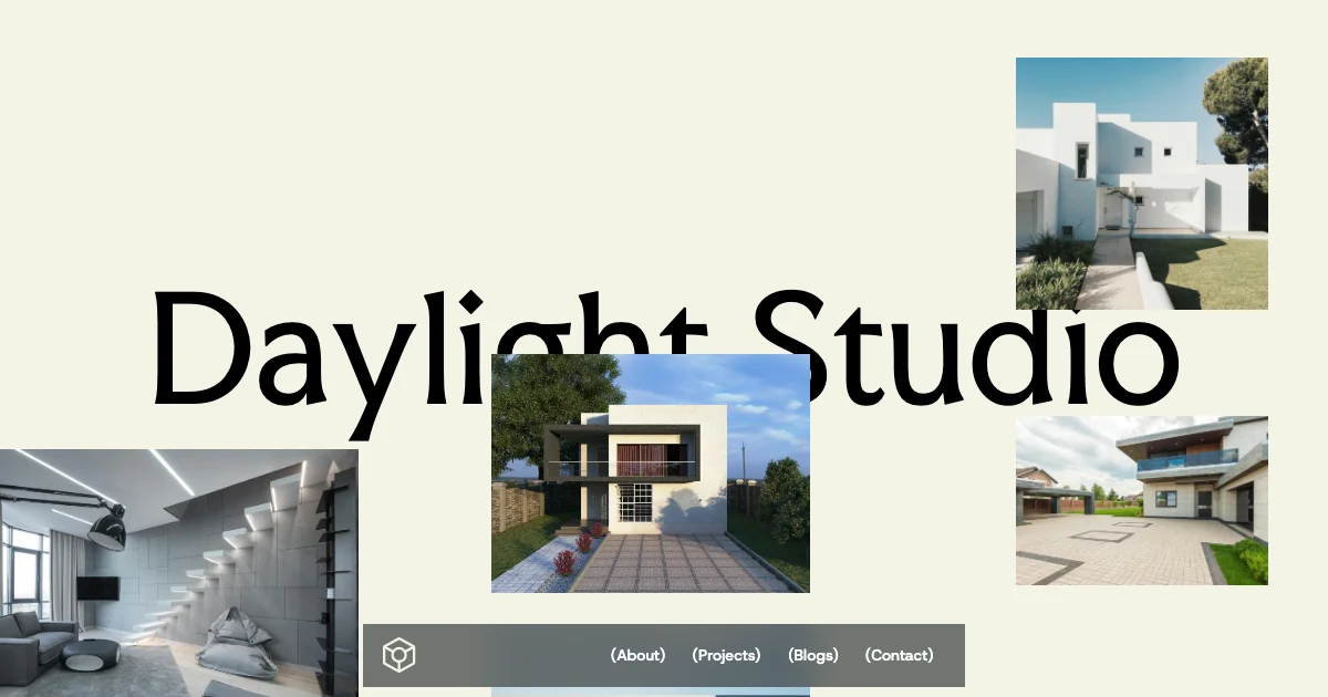 Screenshot of the Daylight theme homepage