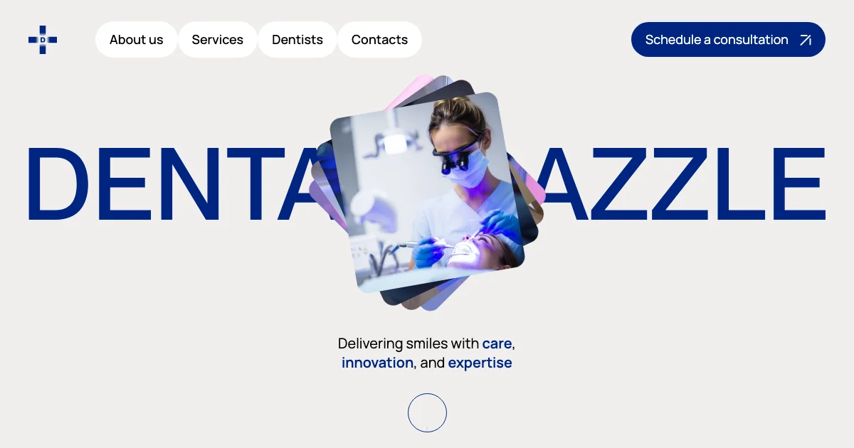 Screenshot of the Dazzlee theme homepage