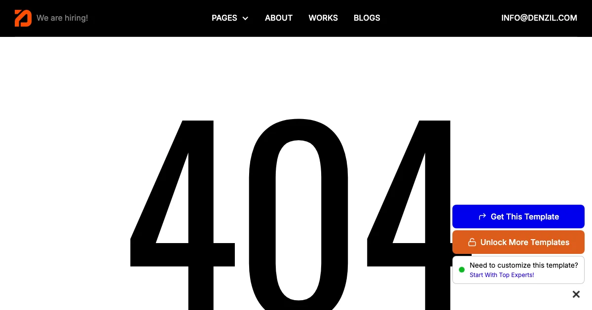 Screenshot of the Denzia theme homepage
