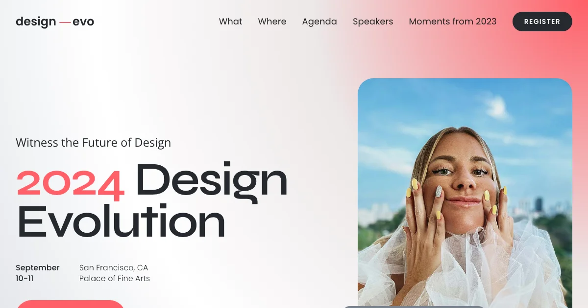Screenshot of the Design Evo theme homepage