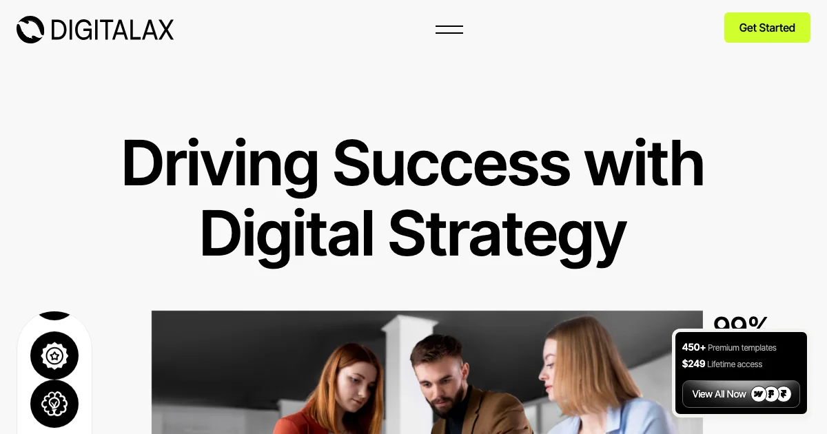 Screenshot of the DIGITALAX theme homepage