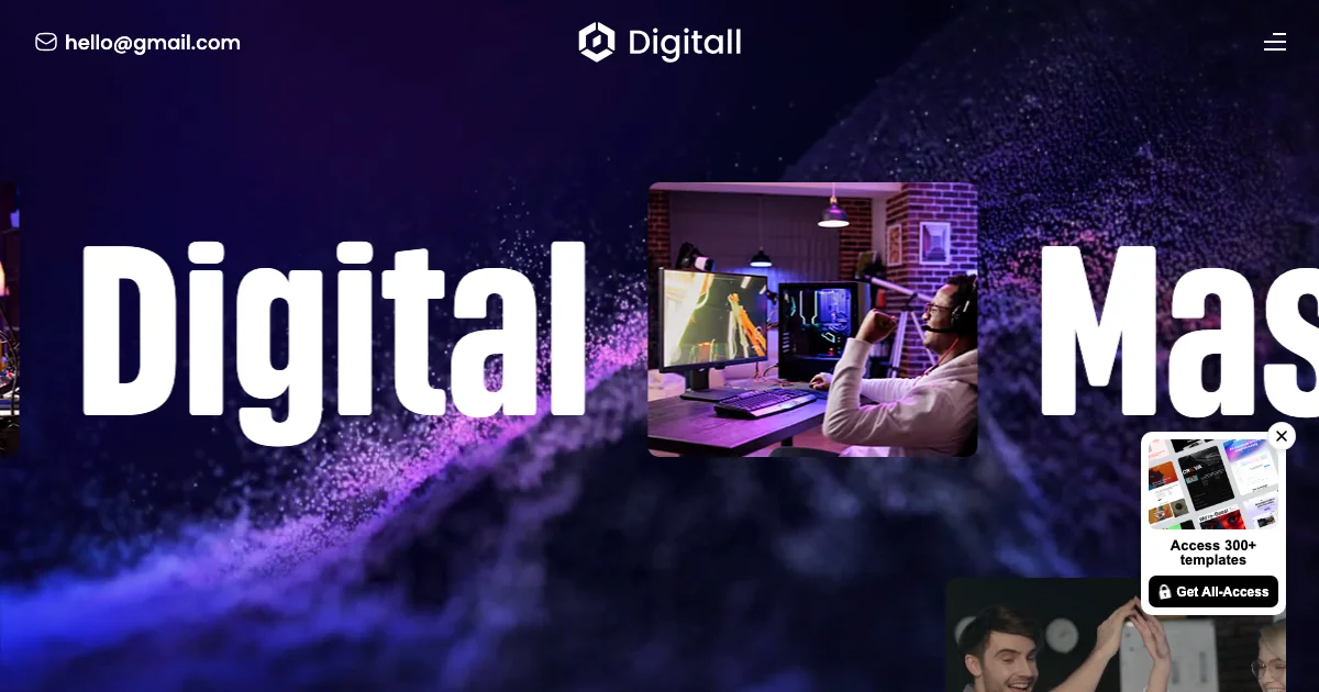 Screenshot of the Digitall theme homepage