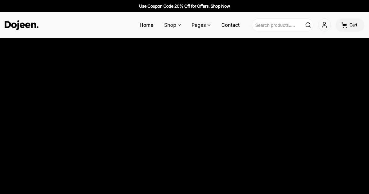 Screenshot of the Dojeen theme homepage