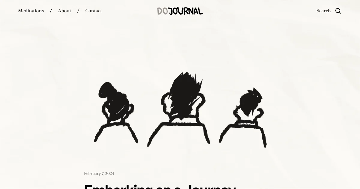 Screenshot of the DoJournal theme homepage