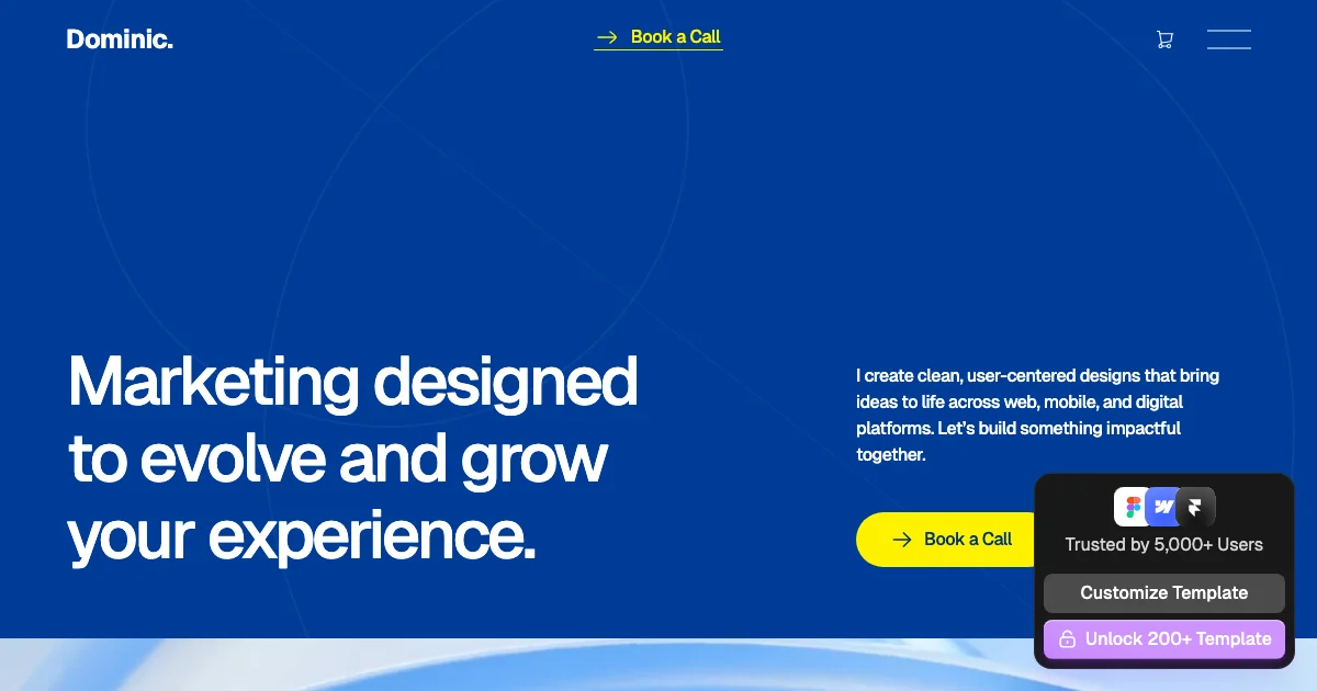 Screenshot of the Dominic Studio theme homepage