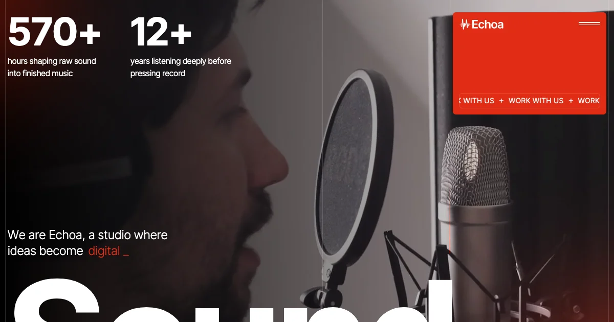 Screenshot of the Echoa theme homepage
