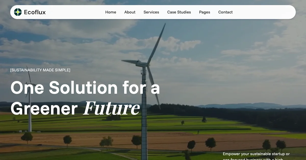 Screenshot of the Echoflux theme homepage