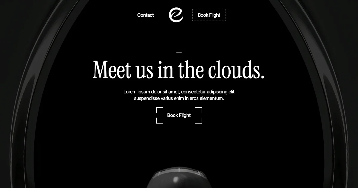 Screenshot of the Elysium Jets theme homepage