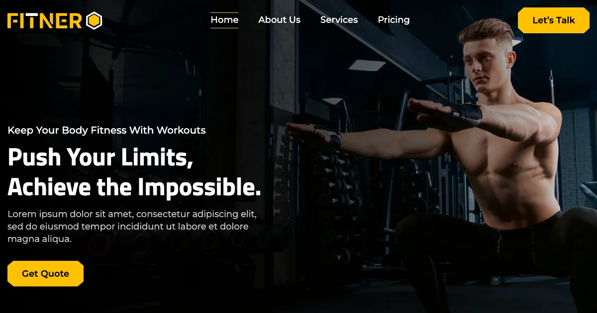 Screenshot of the Fitnero theme homepage