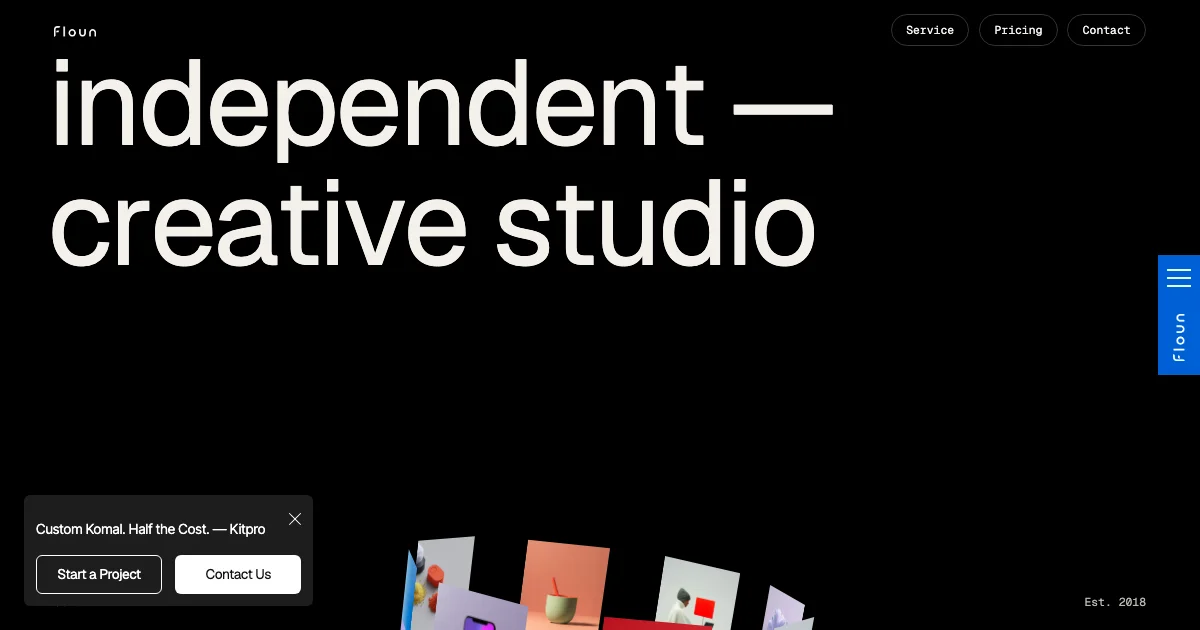 Screenshot of the Floun theme homepage