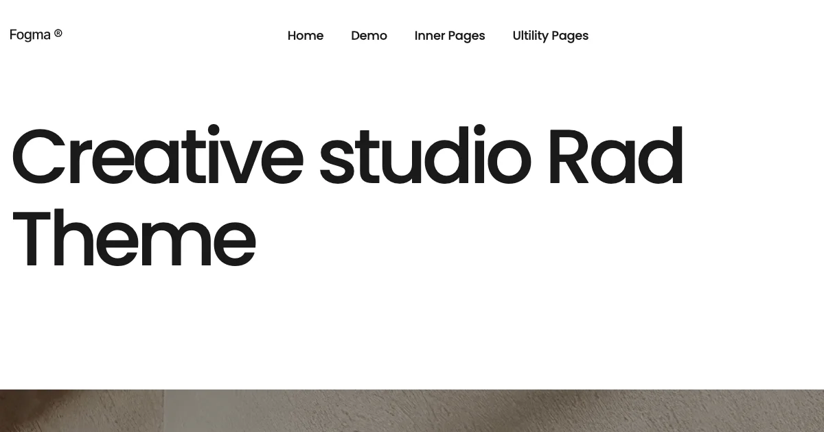 Screenshot of the Fogma theme homepage