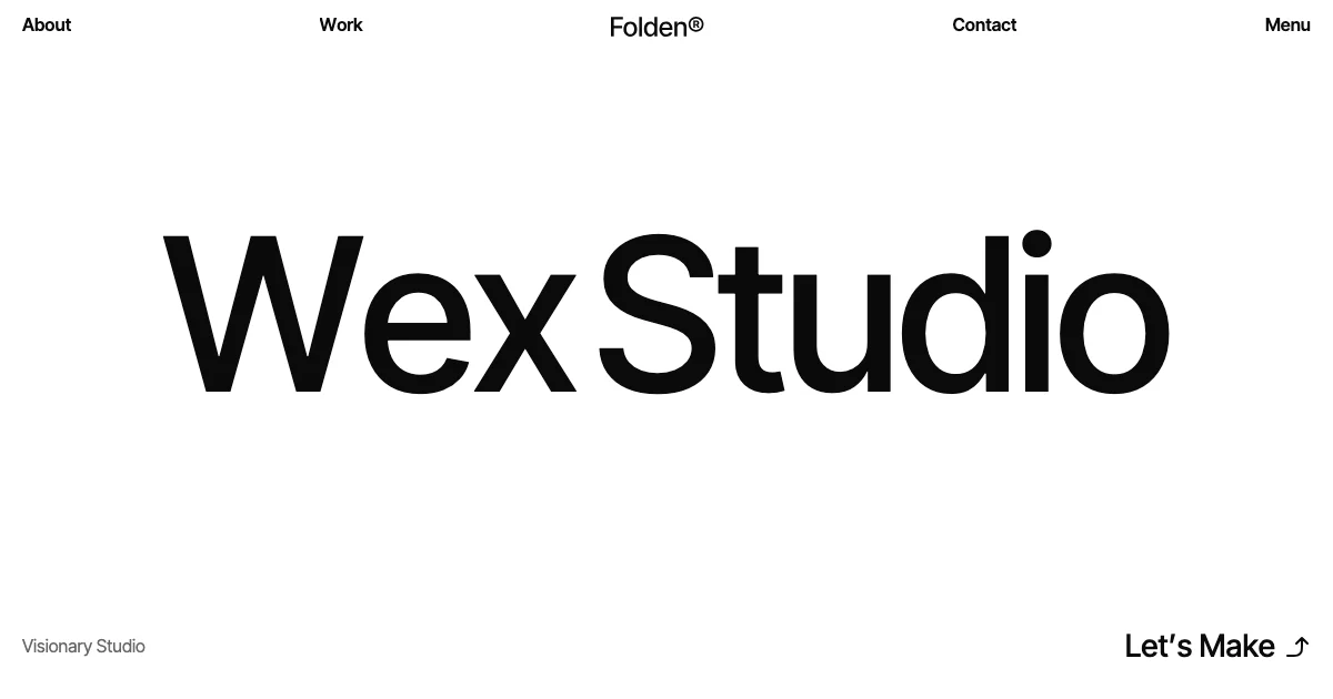 Screenshot of the Folden theme homepage