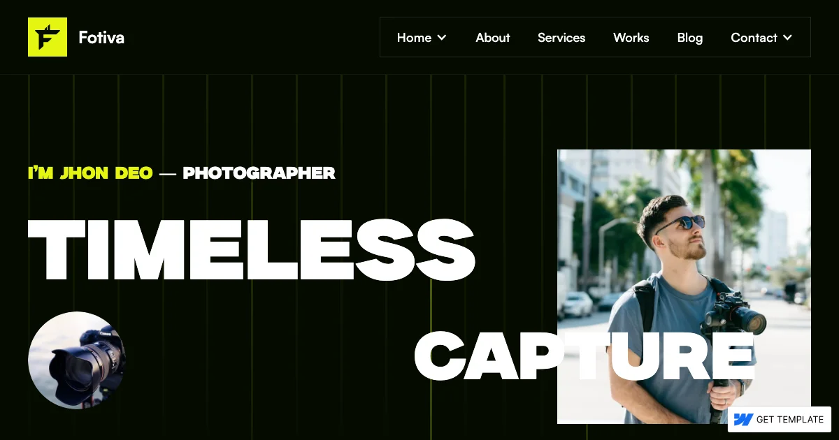 Screenshot of the Fotiva theme homepage