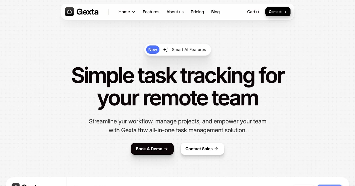 Screenshot of the Gaxta theme homepage