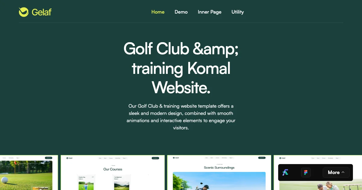 Screenshot of the Gelaf theme homepage