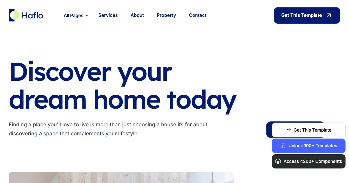 Screenshot of the Hafloo theme homepage
