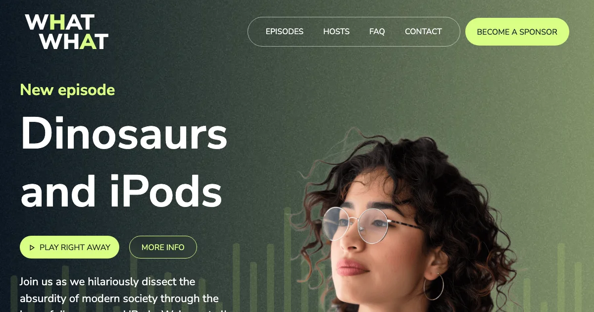 Screenshot of the Hahawhat theme homepage
