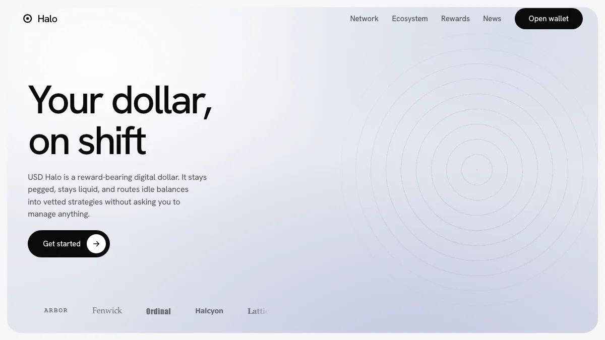 Screenshot of the USD Halo theme homepage