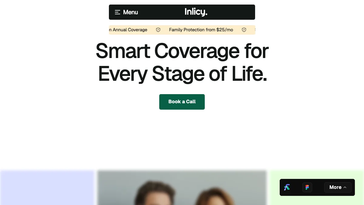 Screenshot of the Inlicy theme homepage